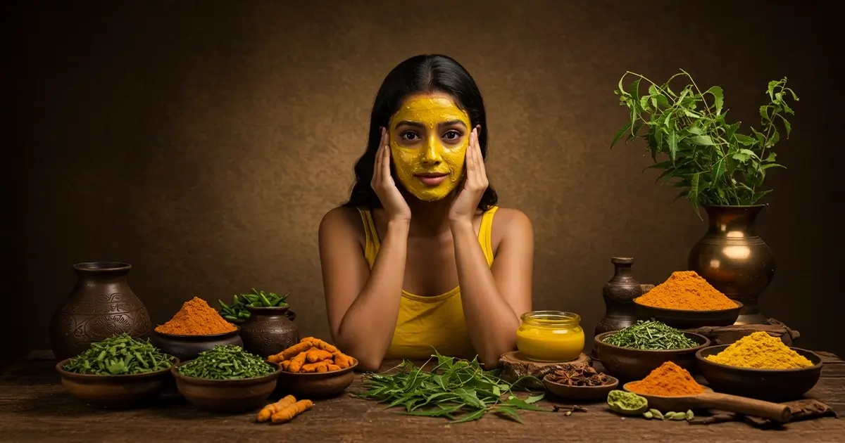 Ayurvedic Herbs like Neem and Turmeric in Daily Skin Care
